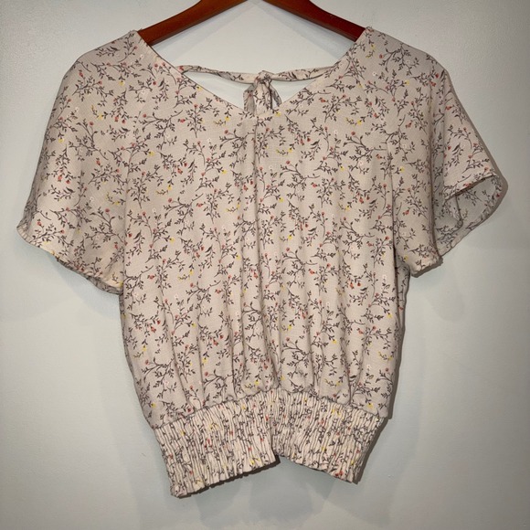 Paper Crane Tops - Paper Crane Womens Blouse Med Boho Cottagecore Dainty Flowers Soft Girl Romantic